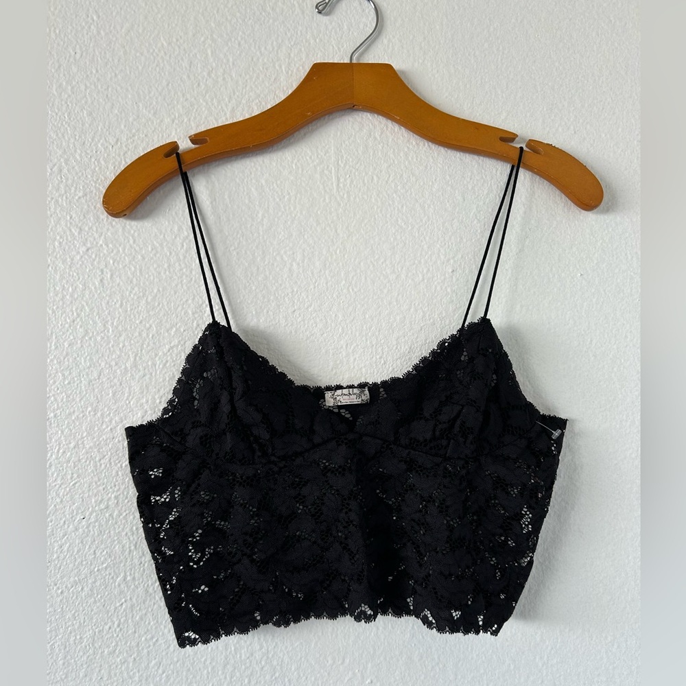 FP Intimately Black Lace Bralette Size S